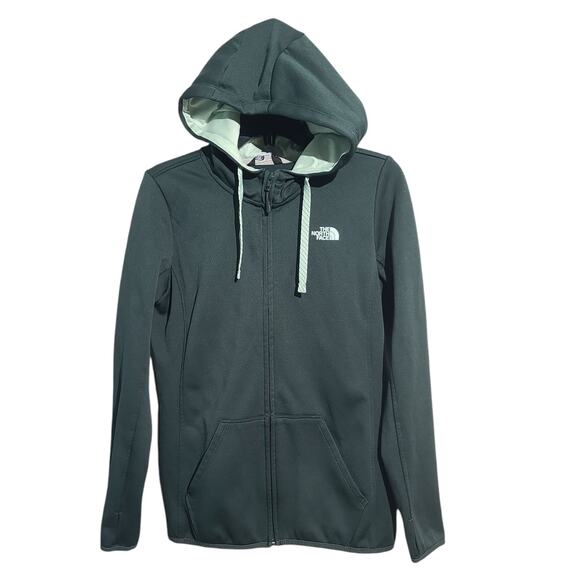 The North Face Green Full Zip Hooded Sweatshirt Jacket - Picture 1 of 5
